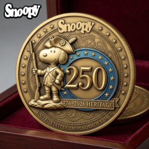 Snoopy 250th Anniversary 1776-2026 United States Heritage Commemorative Coin