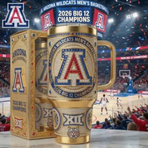 Arizona Wildcats Men's Basketball 2026 Big 12 Champions 40 Oz Tumbler