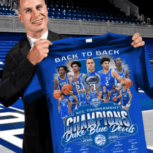 Duke Blue Devils Back To Back ACC Tournament Champions 2025 2026 Signatures T-Shirt