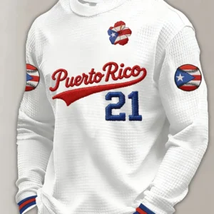 Puerto Rico Baseball Long Sleeve Shirt