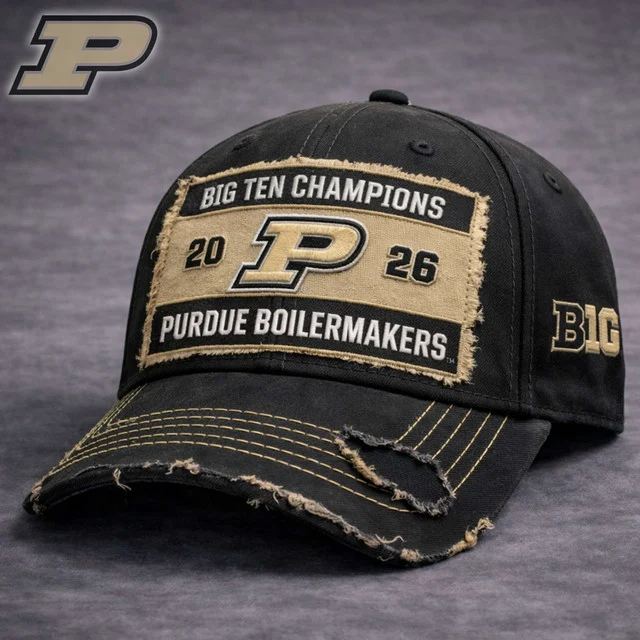 Purdue Boilermakers Big Ten Champions 2026 Cap - Front View
