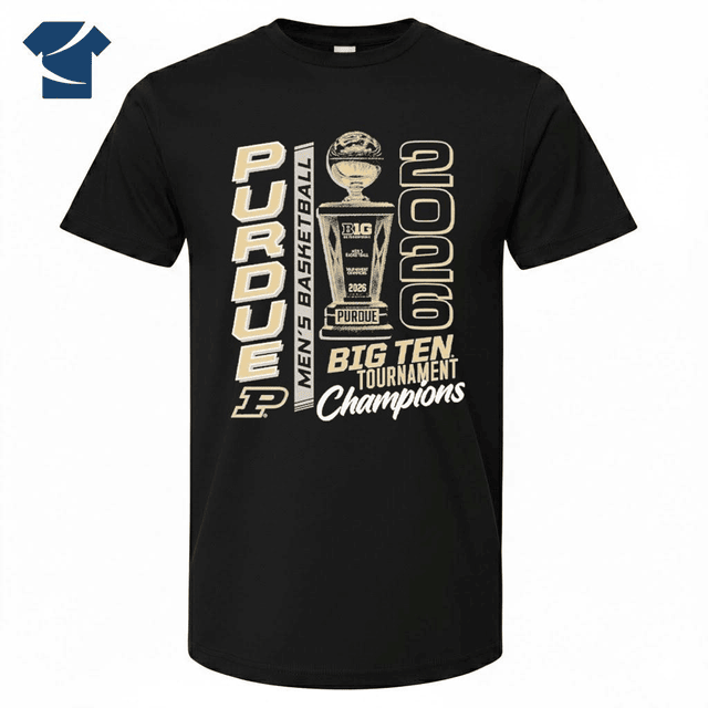 Purdue Men's Basketball 2026 Big Ten Tournament Champions T-Shirt - Front View