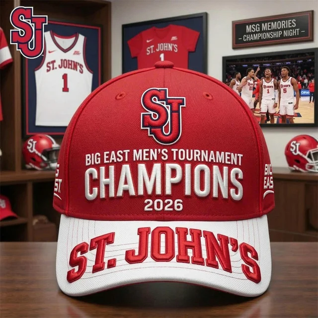 St. John's Big East Men's Tournament Champions 2026 Cap - Front View
