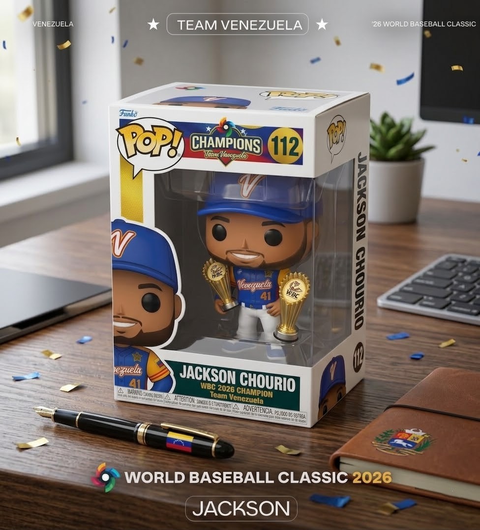 Team Venezuela Jackson Chourio WBC 2026 Champion Funko Pop Figure - Detail View