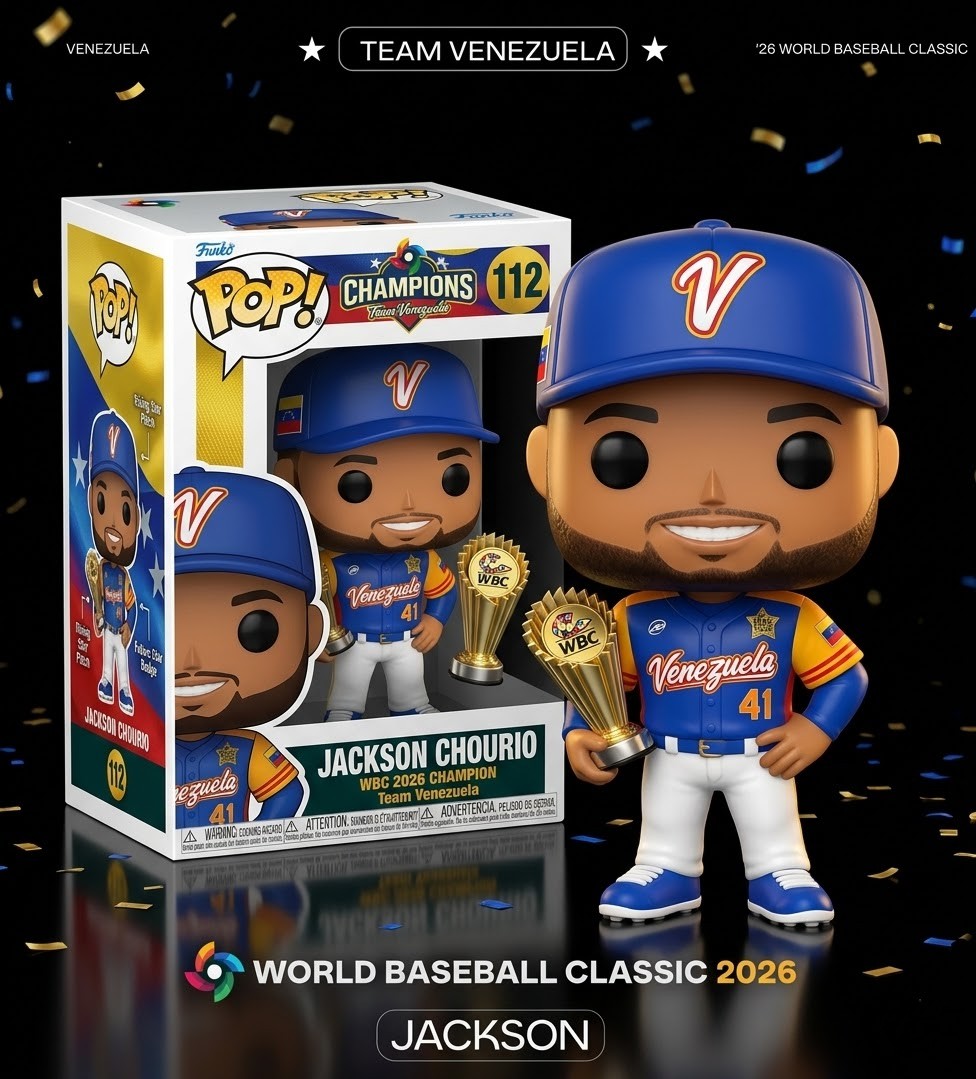 Team Venezuela Jackson Chourio WBC 2026 Champion Funko Pop Figure - Front View