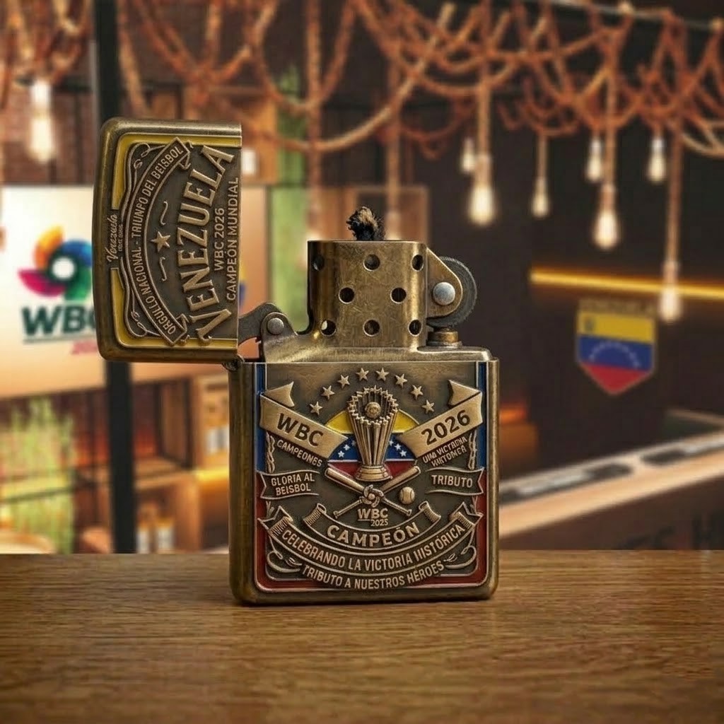 Team Venezuela WBC 2026 World Champion Zippo Lighter - Detail View