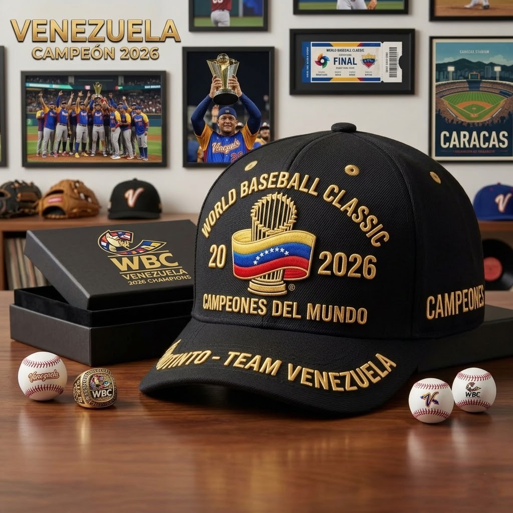 Team Venezuela World Baseball Classic 2026 Champions Baseball Cap - Front View