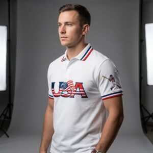 USA American Baseball Polo Shirt