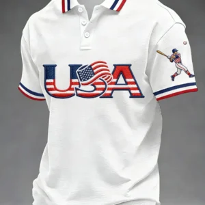 USA American Baseball Polo Shirt