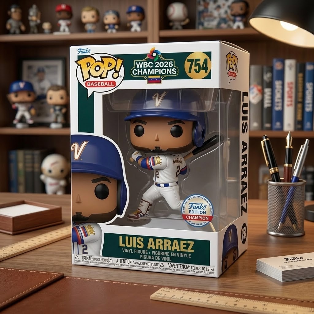 Venezuela Baseball Team Luis Arraez WBC 2026 Champions Funko Pop Vinyl Figure - Detail View