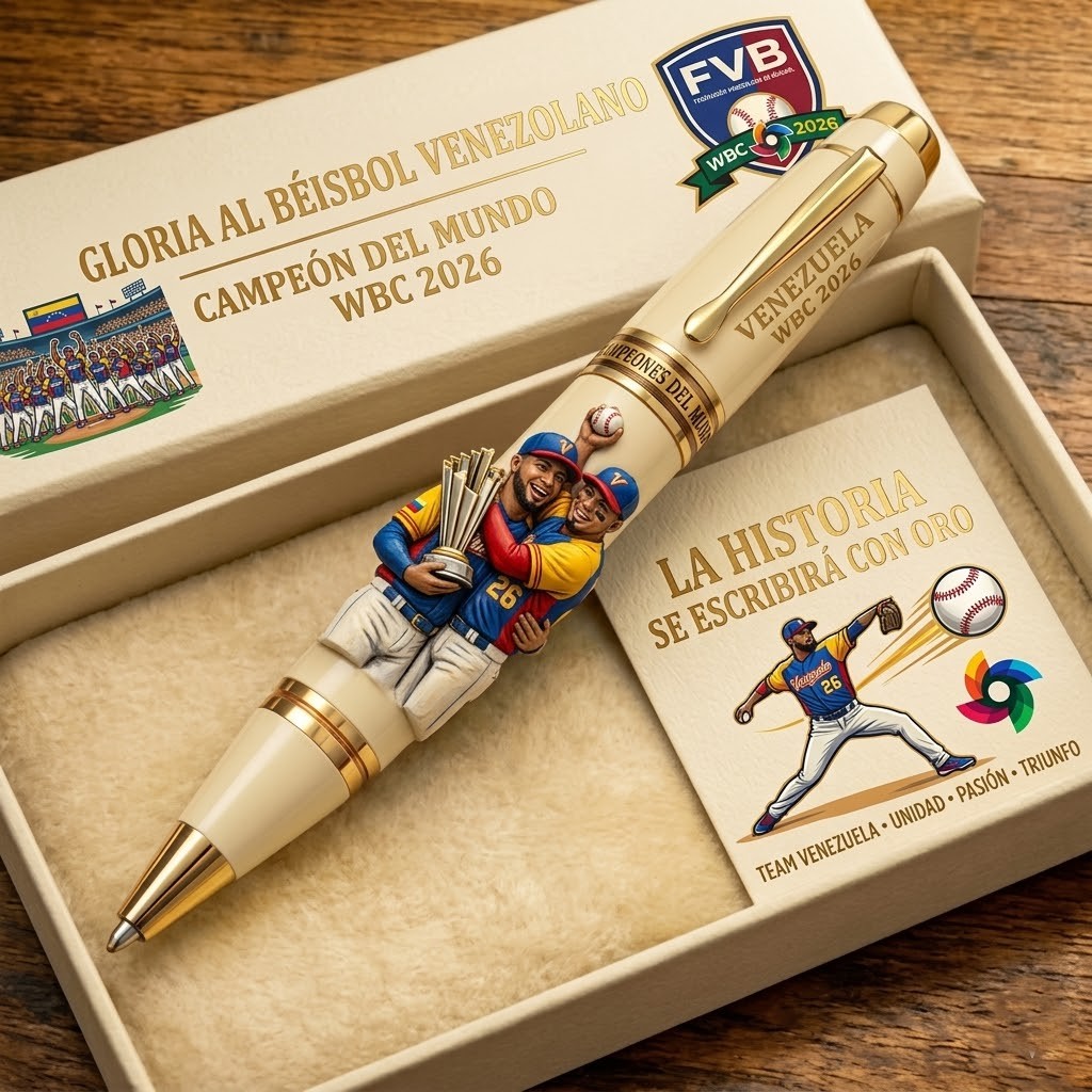 Venezuela Baseball WBC 2026 World Champions Pen - Front View