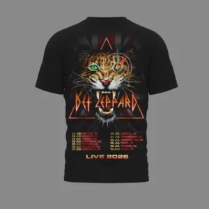 Def Leppard Live 2026 Tour Dates T-Shirt