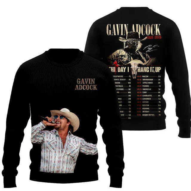 Gavin Adcock Til The Day I Hang It Up Tour 2026 Sweatshirt - Front View