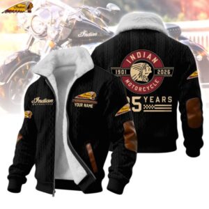 Indian Motorcycle 125 Years Anniversary 1901-2026 Personalized Fleece Jacket