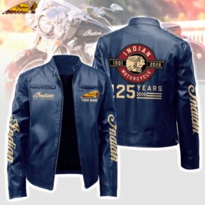 Indian Motorcycle 125th Anniversary 1901-2026 Personalized Leather Jacket