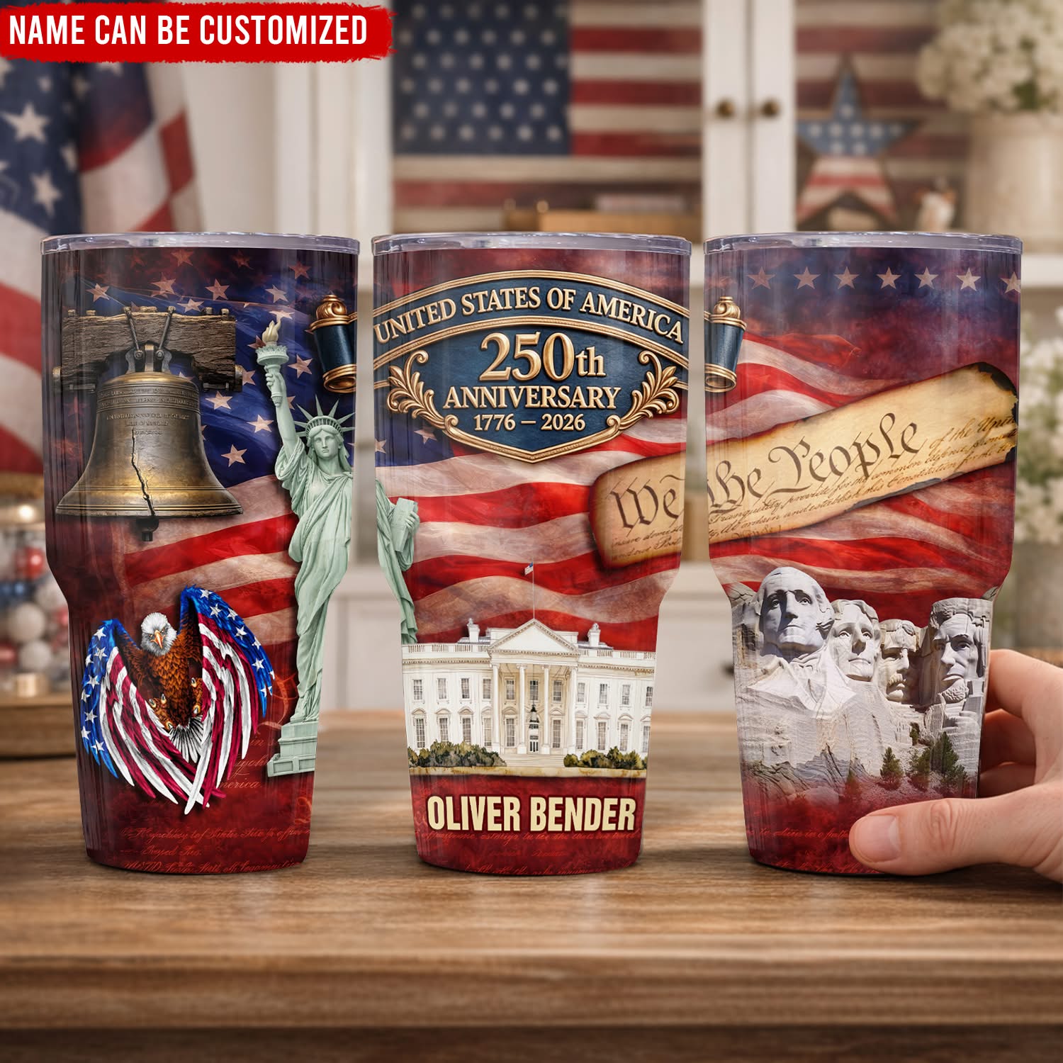 Los Angeles Rams 90th Anniversary 1936-2026 Tumbler - Front View