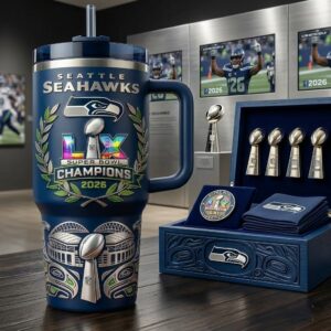 Seattle Seahawks Super Bowl LX Champions 2026 Tumbler