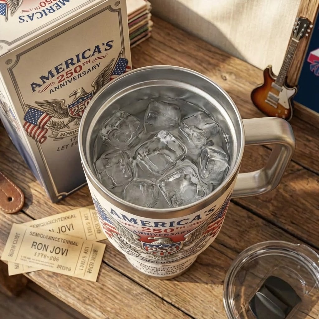 America 250th Anniversary Semiquincentennial Celebration 1776-2026 Tumbler - Detail View