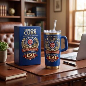 Chicago Cubs 150 Years National Celebration 1876-2026 Handled Tumbler