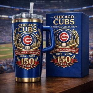 Chicago Cubs 150 Years National Celebration 1876-2026 Handled Tumbler