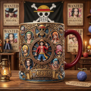 One Piece Straw Hat Pirates 3D Mug