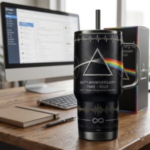 Pink Floyd 60th Anniversary 1965-2025 Tumbler with Handle