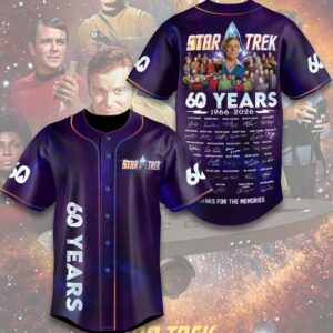 Star Trek 60 Years 1966-2026 Anniversary Signatures Baseball Jersey