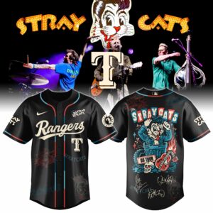 Stray Cats Texas Rangers Signed US Tour Baseball Jersey