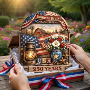 USA 250th Anniversary Home of the Brave Acrylic Plaque