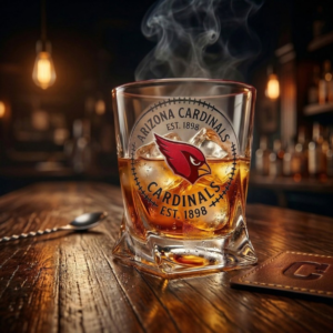 Arizona Cardinals Est 1898 Whiskey Glass