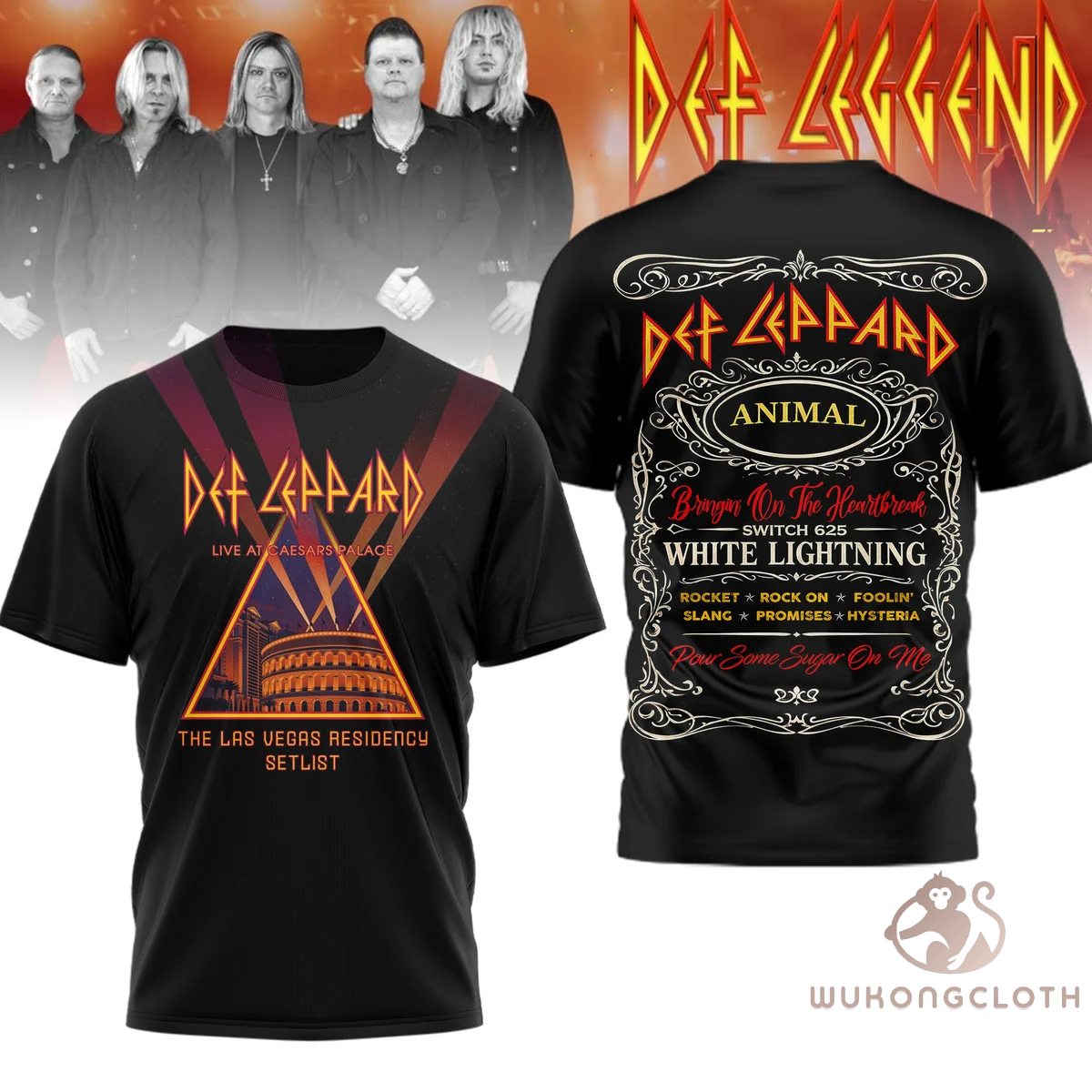Def Leppard The Las Vegas Residency Setlist T-Shirt - Front View