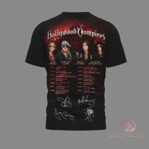 Hollywood Vampires UK & Europe Tour Dates T-Shirt