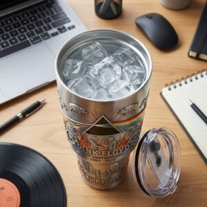 Pink Floyd 61st Anniversary 1965-2026 Tumbler With Handle