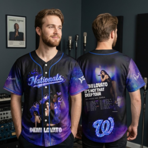 Demi Lovato x Washington Nationals It's Not That Deep Tour Baseball Jersey