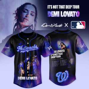 Demi Lovato x Washington Nationals It's Not That Deep Tour Baseball Jersey