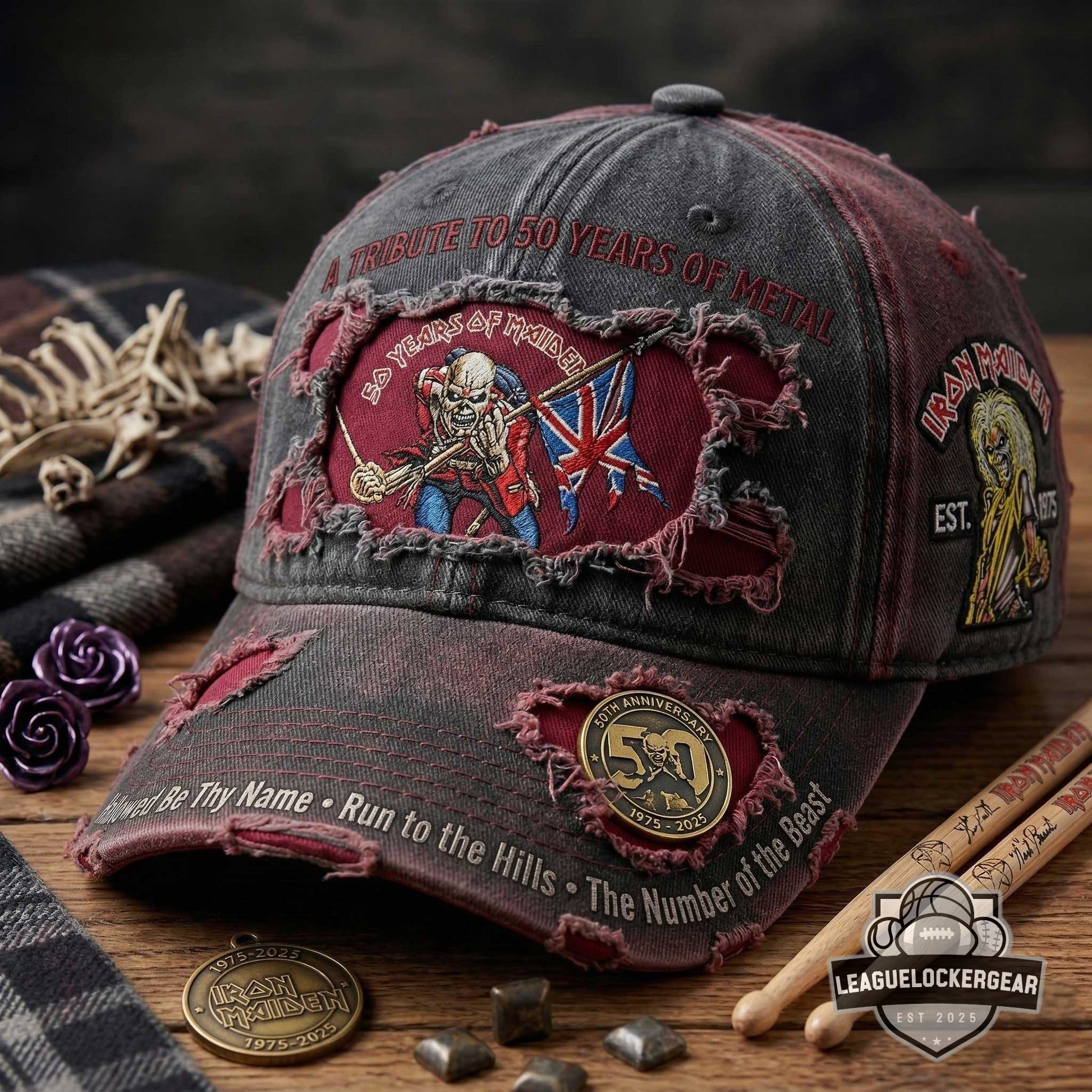 Iron Maiden 50th Anniversary Cap - Front View