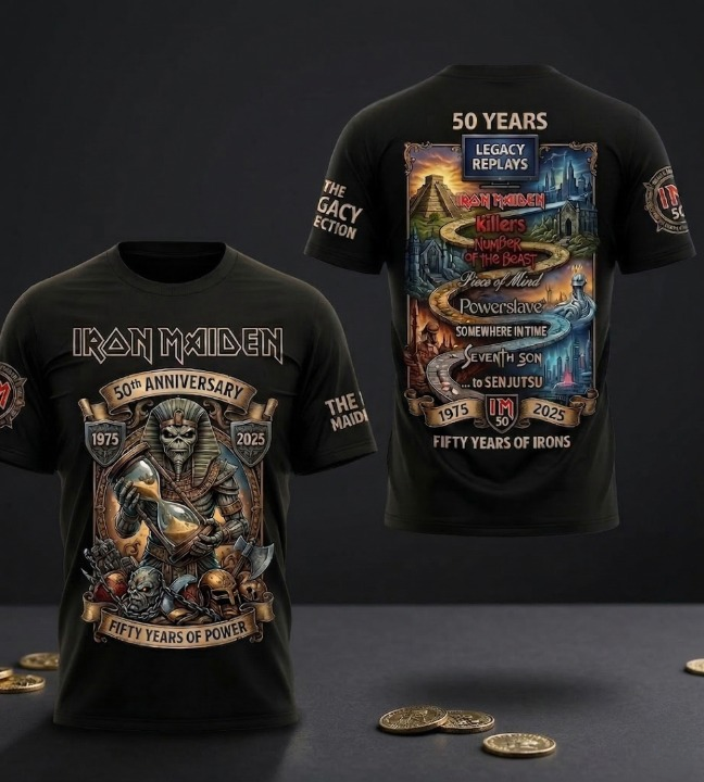 Iron Maiden 50th Anniversary T-Shirt - Detail View