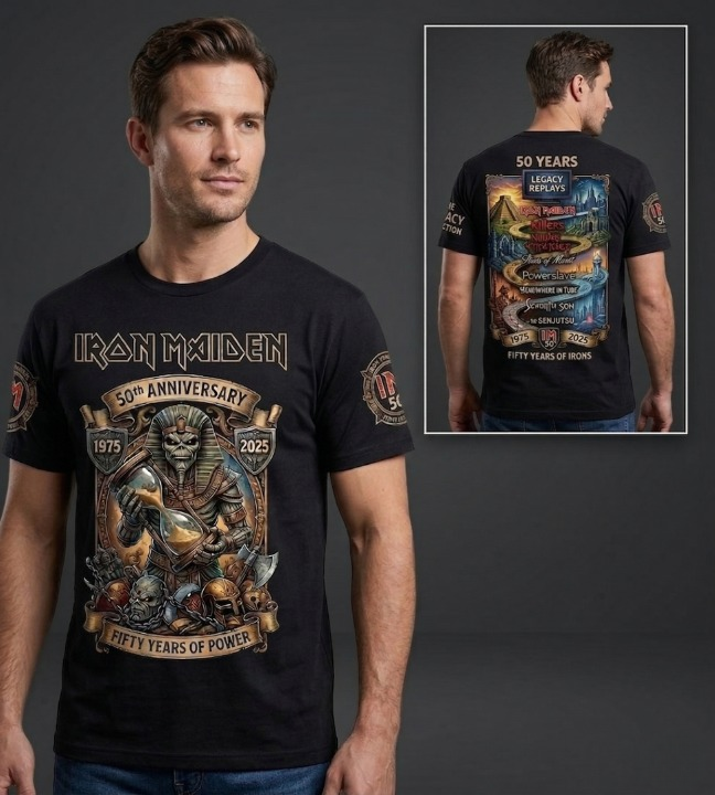 Iron Maiden 50th Anniversary T-Shirt - Front View