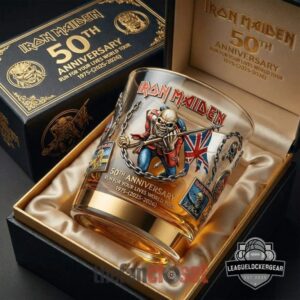 Iron Maiden 50th Anniversary Run For Your Lives World Tour Whiskey Glass