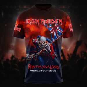 Iron Maiden Run For Your Lives World Tour 2026 T-Shirt