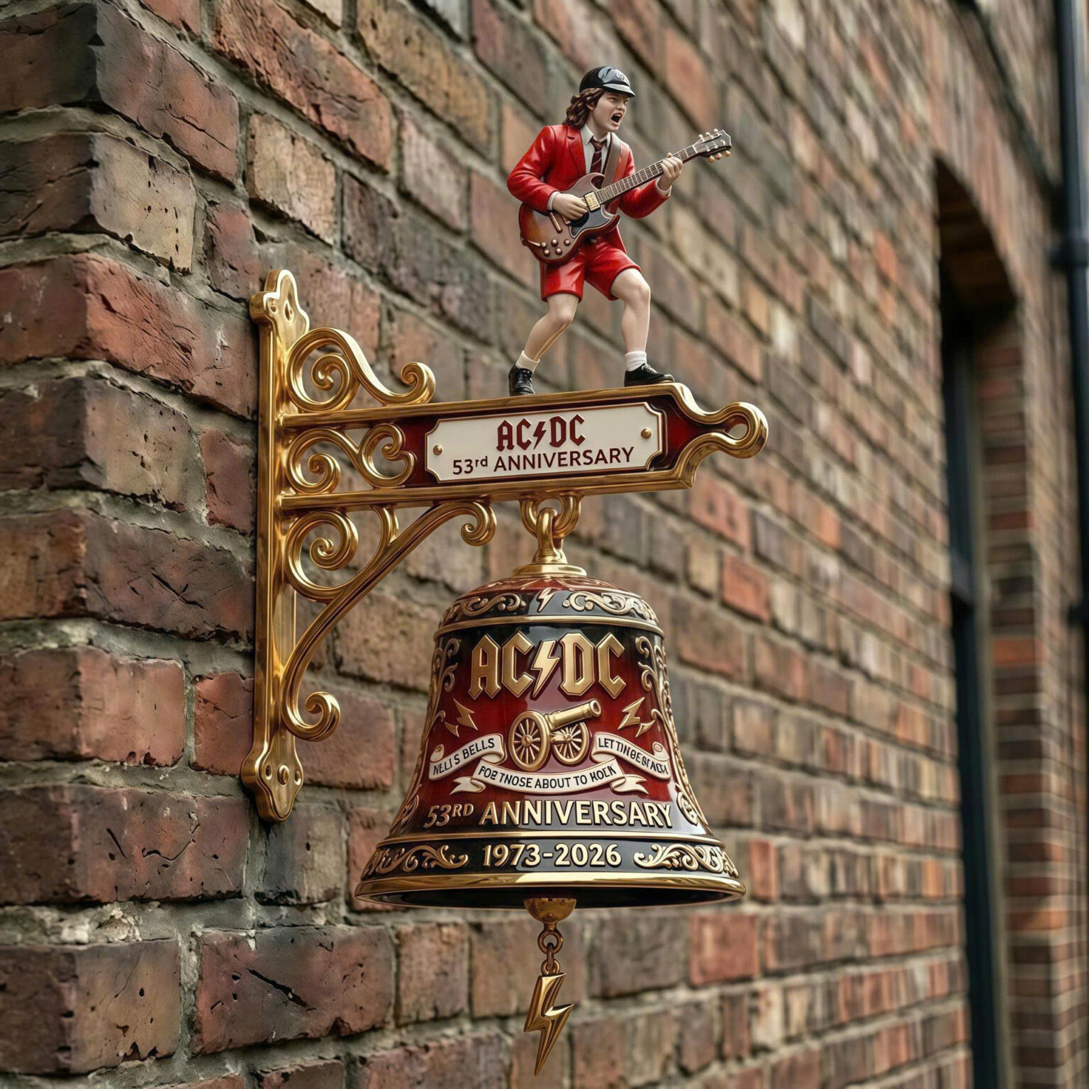AC/DC 53rd Anniversary 1973-2026 For Those About To Rock Wall Bell ...