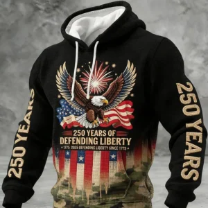 American Eagle 250 Years of Defending Liberty 1775-2025 Hoodie