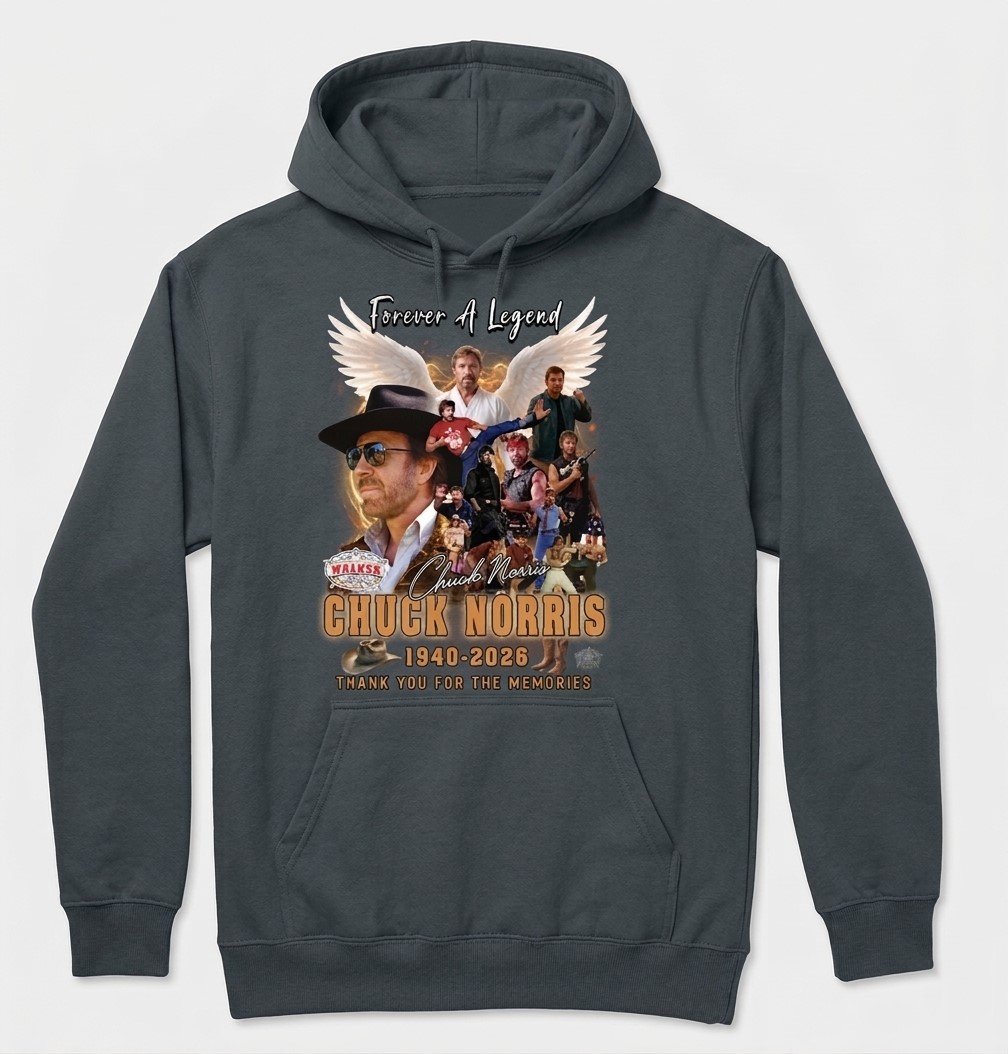 Chuck Norris 1940-2026 Hoodie - Front View