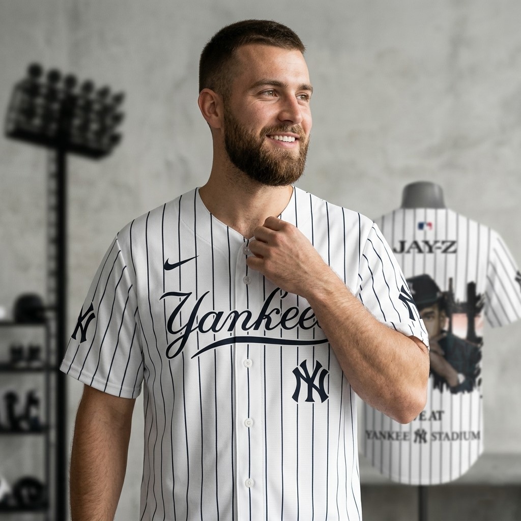 JAY-Z New York Yankees 2026 Baseball Jersey - Detail View