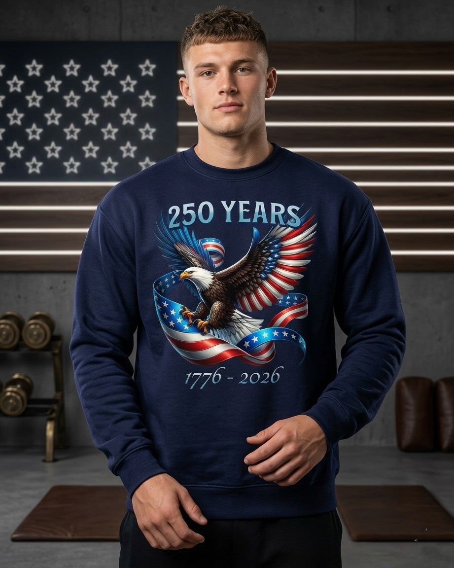 USA 250 Years Anniversary 1776-2026 Sweatshirt - Detail View