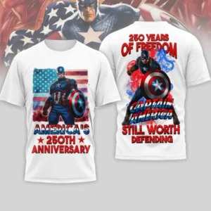 Captain America America's 250th Anniversary T-Shirt