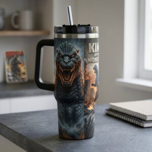 Godzilla King Of The Monsters Tumbler With Handle