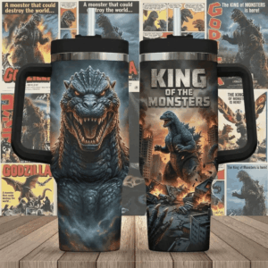 Godzilla King Of The Monsters Tumbler With Handle
