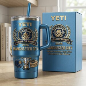 Manchester City Carabao Cup Winners 2026 YETI Tumbler