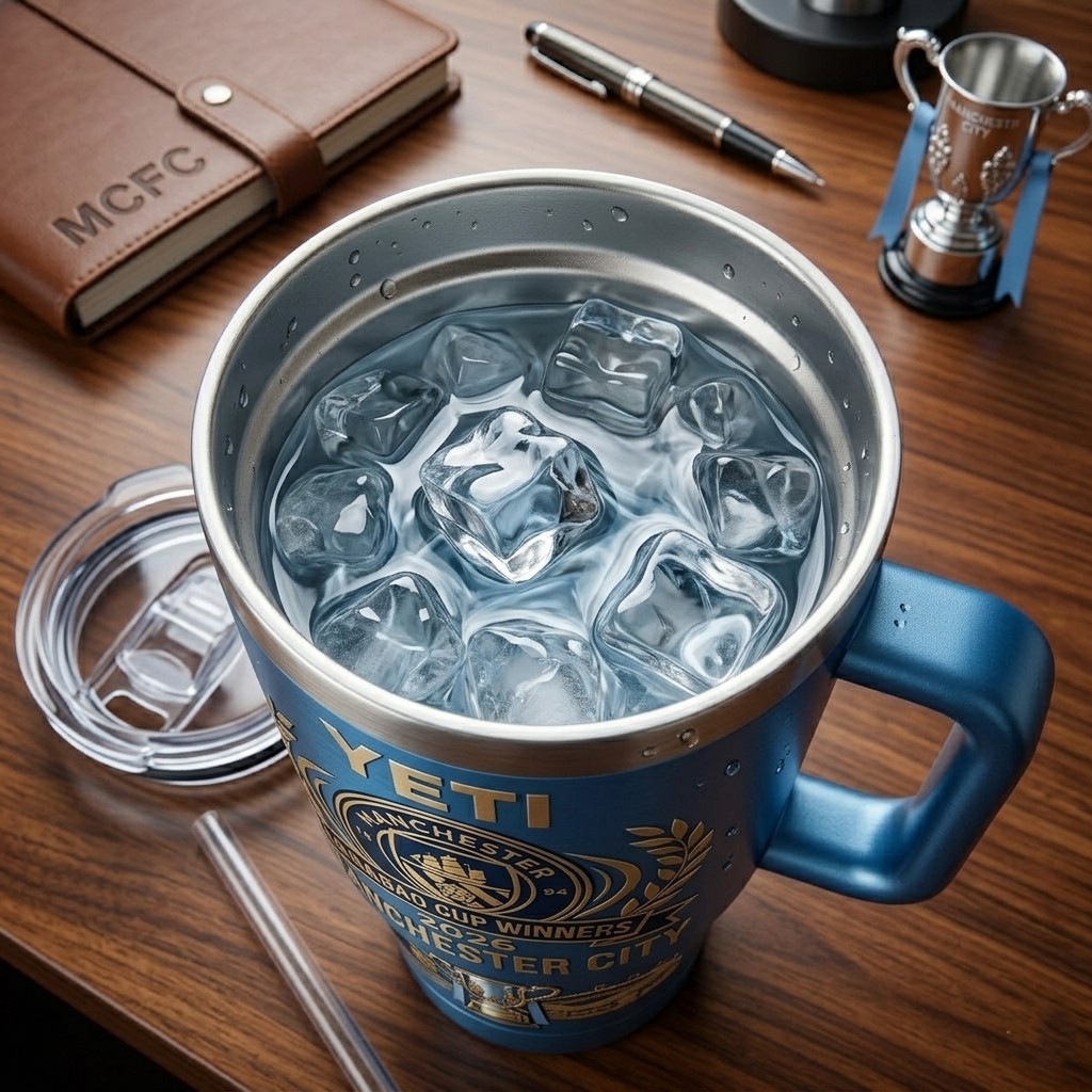 Manchester City Carabao Cup Winners 2026 YETI Tumbler - Detail View